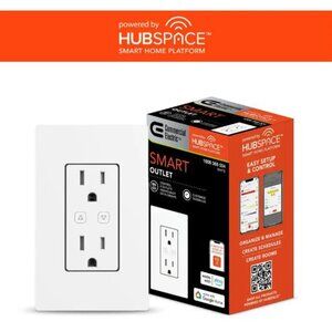 NIB HUBSPACE Smart 15 Amp 120-Volt Tamper Resistant White Duplex Outlet